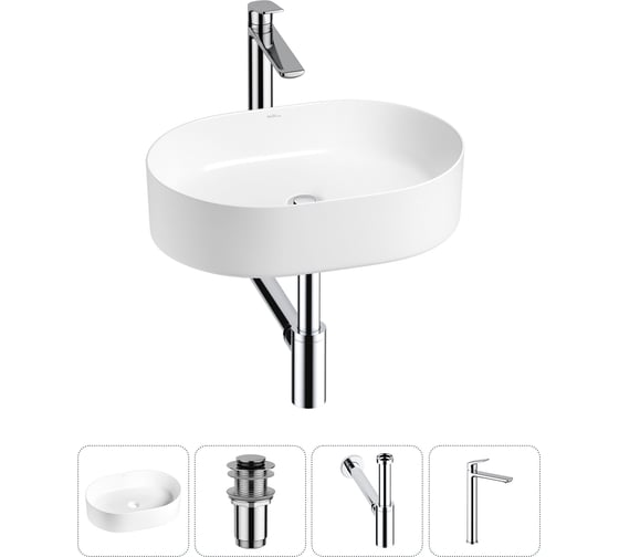 Изображение товара Набор Wellsee 4 в 1 Belle Spa накладная раковина 50x37 см 20212513R