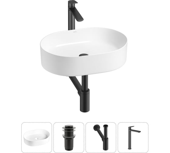 Изображение товара Набор Wellsee 4 в 1 Belle Spa накладная раковина 50x37 см 20212514R