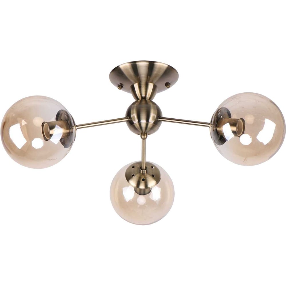 Изображение товара Потолочный светильник ЭкономСвет 20905/3AB AMB современный дизайн 3 лампы 220В