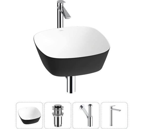 Изображение товара Набор Wellsee 4 в 1 Ground Breaking накладная раковина 40x40 см 20212179R