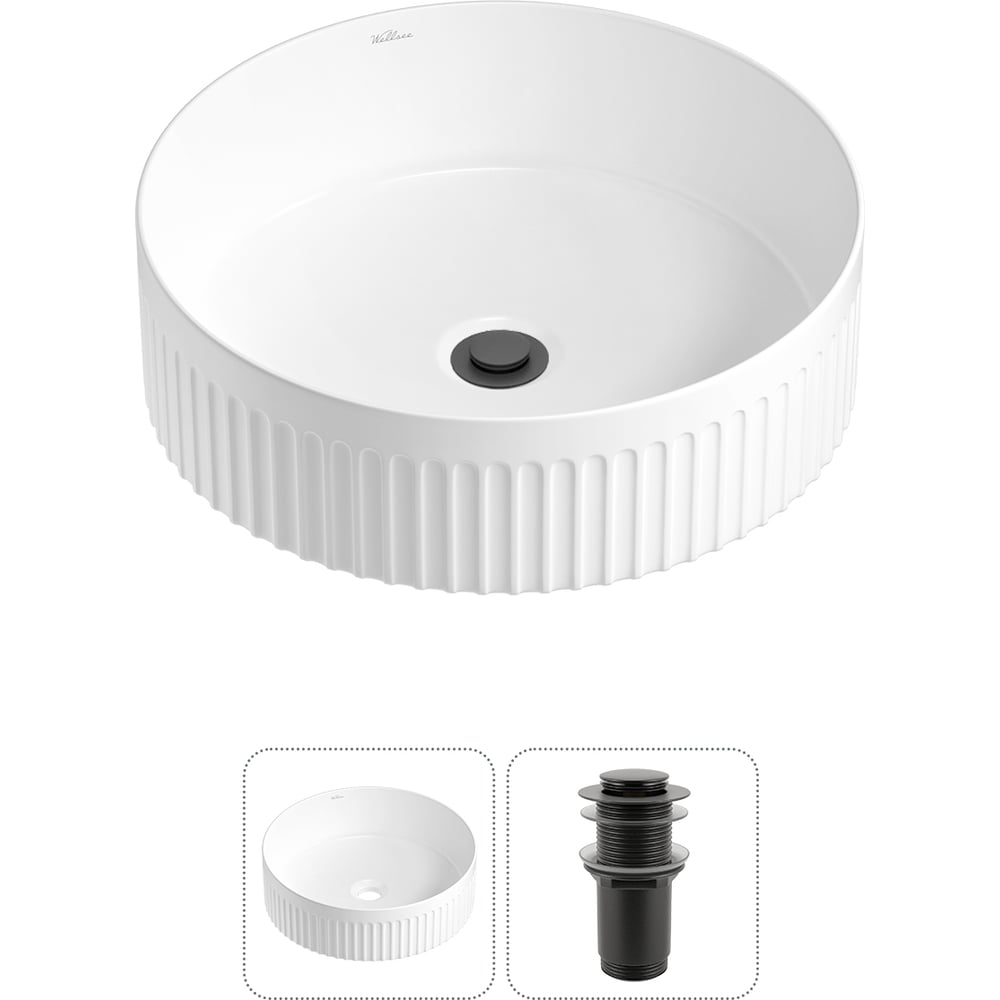 Изображение товара Набор Wellsee 2 в 1 Festive Fox 2.0 накладная раковина 36x36 см с донным клапаном