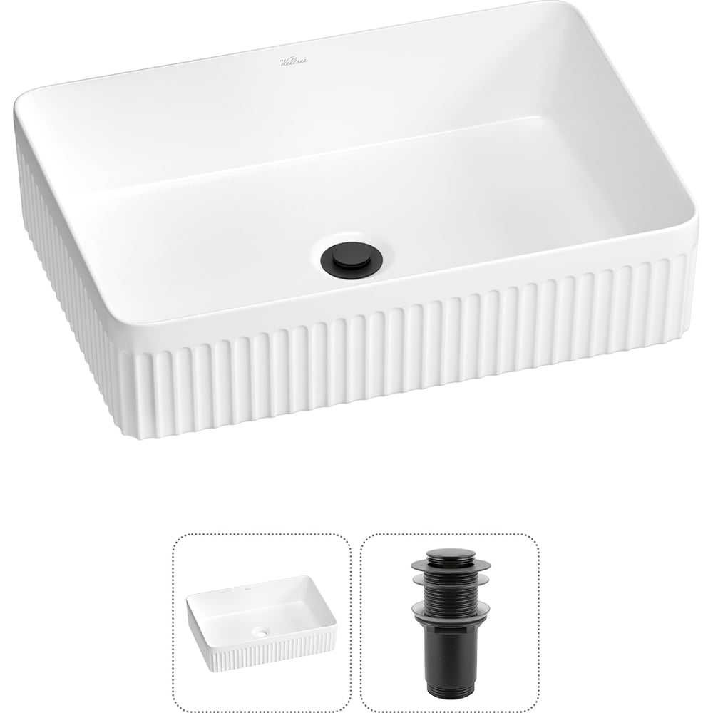 Изображение товара Набор Wellsee 2 в 1 Festive Fox 2.0 накладная раковина 50х35 см, донный клапан