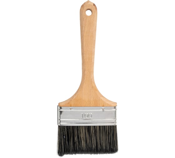 Изображение товара Кисть PROSTOCOLOR (лазурь) утолщенная смесь, щетины деревянная рукоятка 100x14 902005