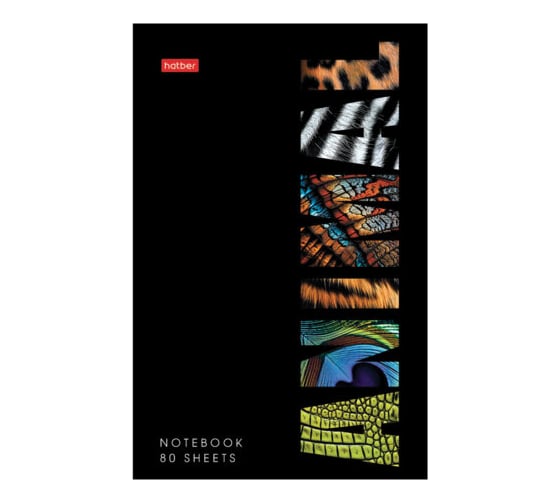 Изображение товара Бизнес-блокнот ОФИСМАГ А5 80 листов, на скобе, картон, клетка, глянцевая ламинация, HATBER, Animals print 086090 117642