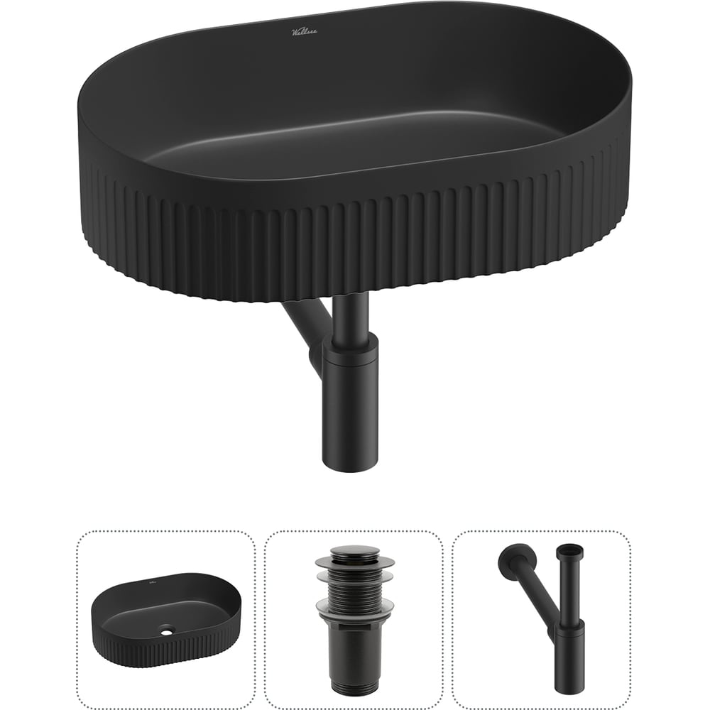 Изображение товара Набор Wellsee 3 в 1 Festive Fox 2.0 накладная раковина с донным клапаном 50x32 см