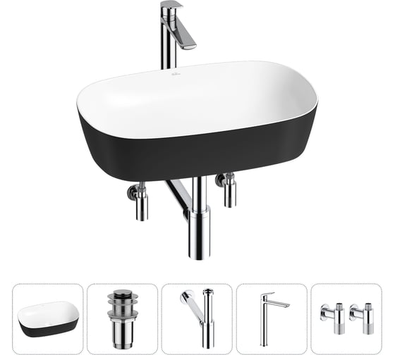 Изображение товара Набор Wellsee 5 в 1 Ground Breaking накладная раковина 50x39 см 20212374R