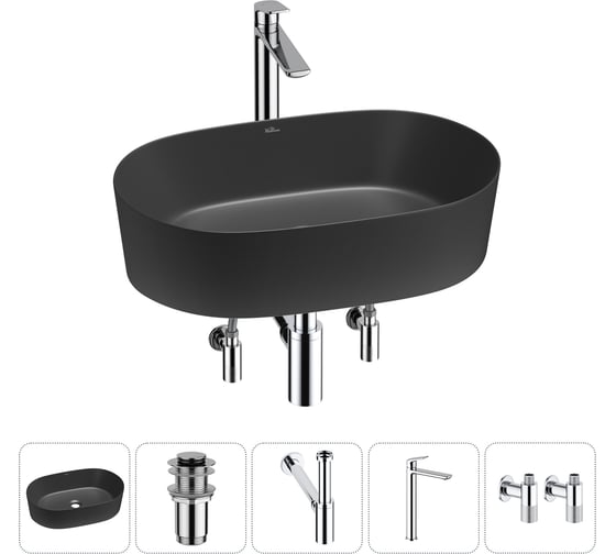 Изображение товара Набор Wellsee 5 в 1 Saint-Germain накладная раковина 56x37 см 20215012R