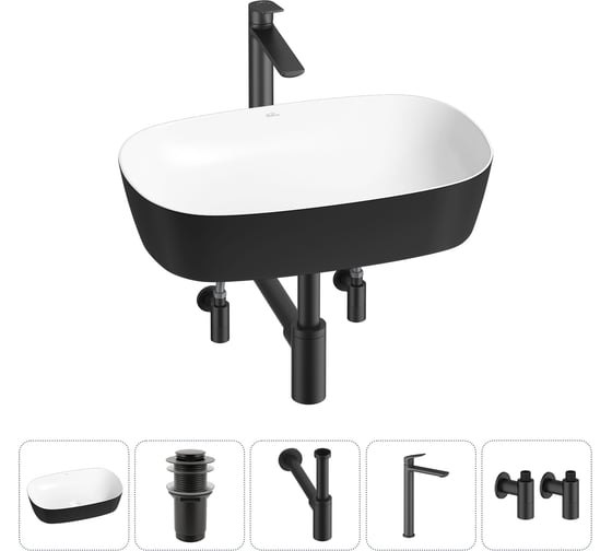 Изображение товара Набор Wellsee 5 в 1 Ground Breaking накладная раковина 61x39 см 20212387R