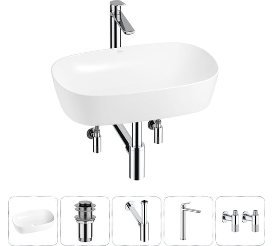 Изображение товара Набор Wellsee 5 в 1 Ground Breaking накладная раковина 61x39 см 20212361R