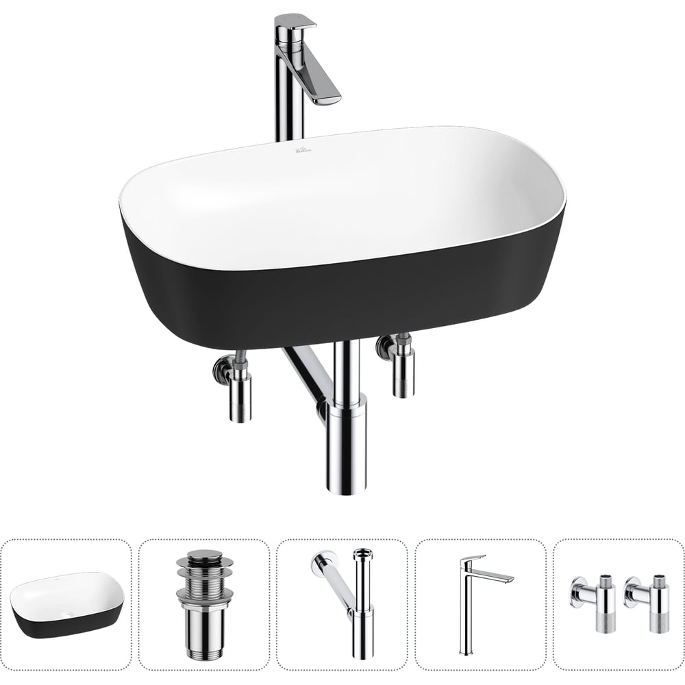 Изображение товара Набор Wellsee 5 в 1 Ground Breaking накладная раковина 61x39 см 20212386R