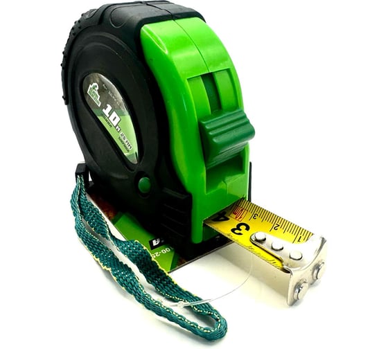 Изображение товара Рулетка ДЛЯ ДЕЛА 10м-25мм пластик, прорезиненная, 3 режима фиксации ДД-РИ-42-100-25