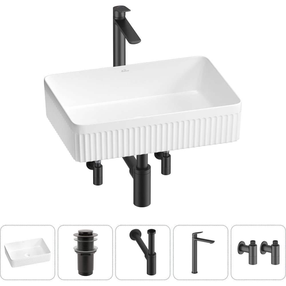 Изображение товара Набор Wellsee 5 в 1 Festive Fox 2.0 накладная раковина 50x35 см комплект