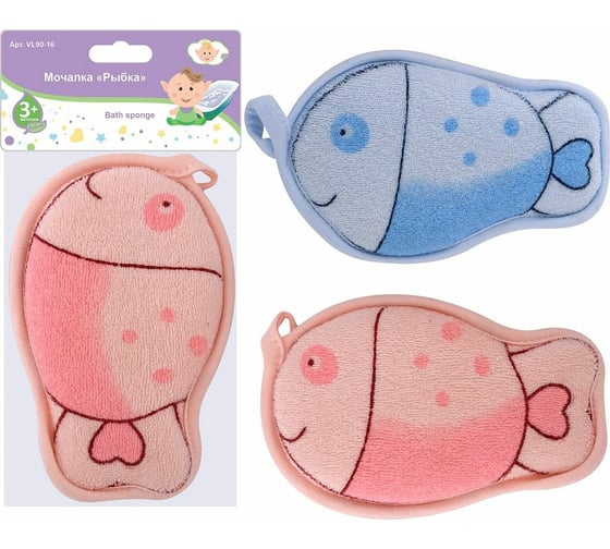 Изображение товара Мочалка МУЛЬТИДОМ Рыбка 2 цвета NEW VL90-16