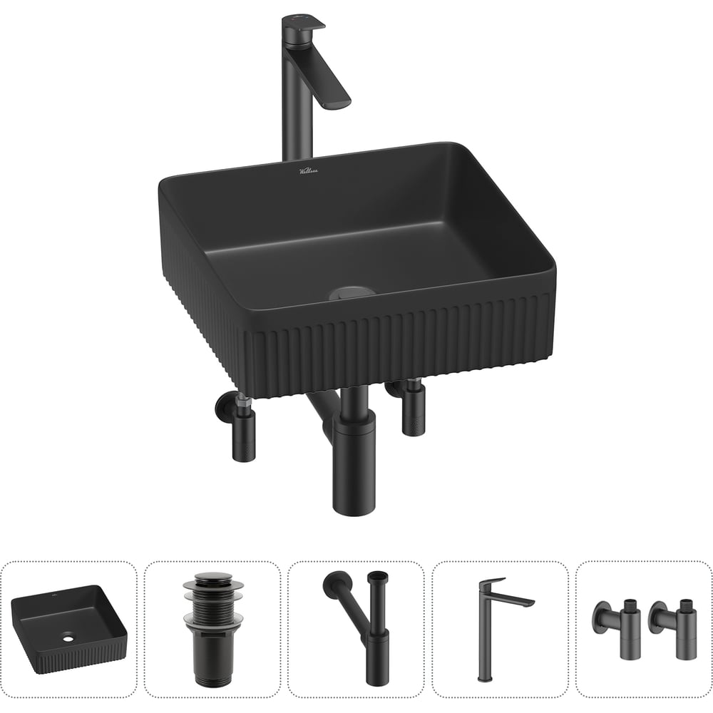 Изображение товара Набор Wellsee 5 в 1 Festive Fox 2.0 накладная раковина 36x36 см 20213724R