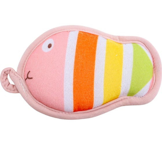 Изображение товара Мочалка МУЛЬТИДОМ Рыба-Полосатик 2 цвета NEW VL90-15