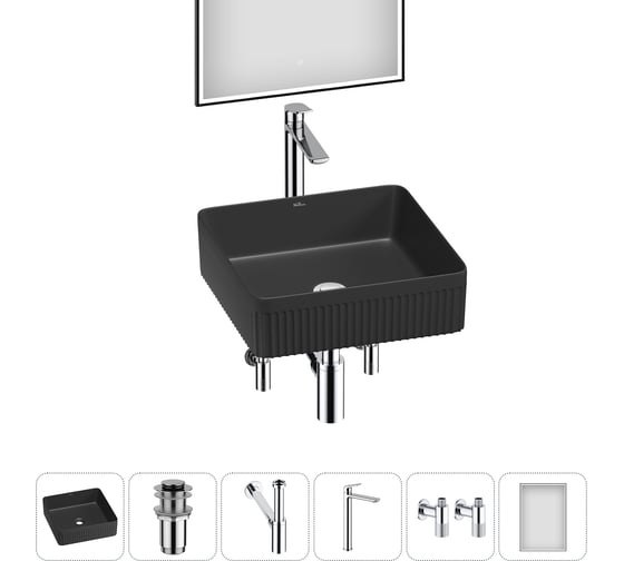 Изображение товара Набор Wellsee 6 в 1 Festive Fox 2.0 накладная раковина 36x36 см 20218047R