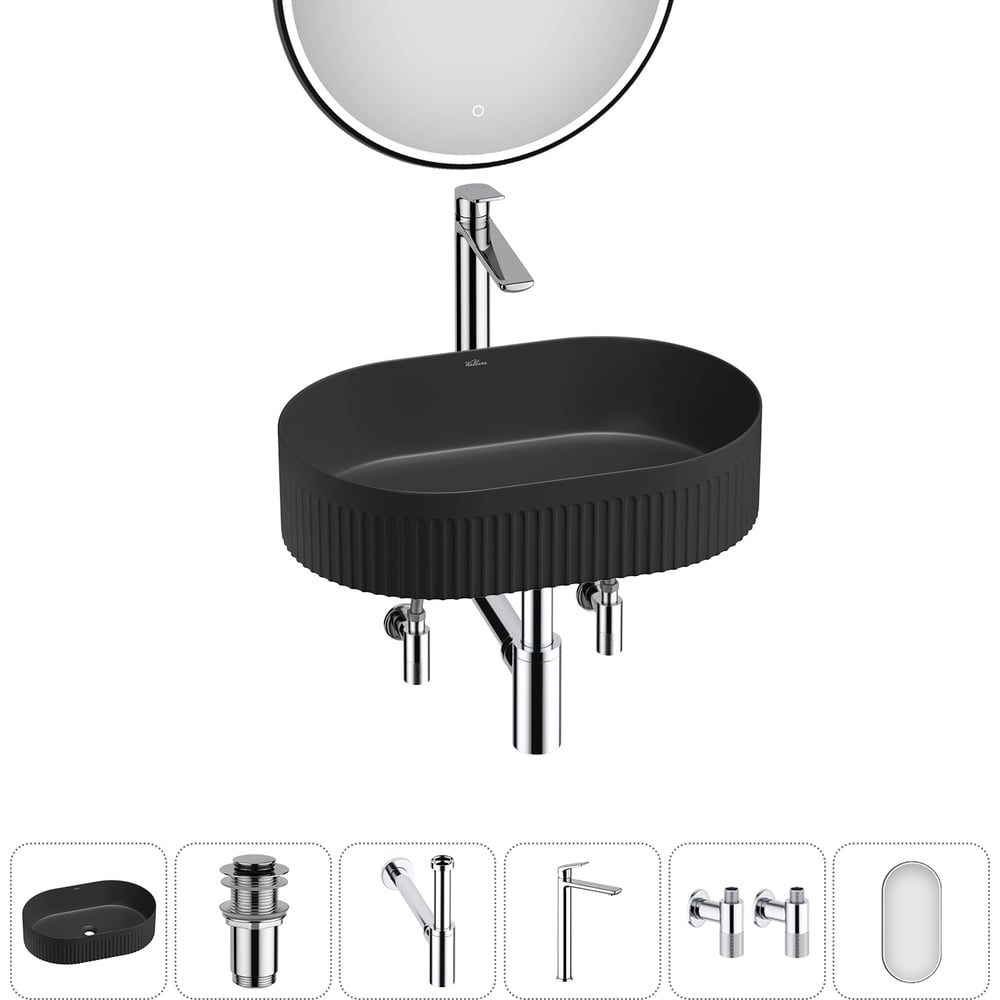 Изображение товара Набор Wellsee 6 в 1 Festive Fox 2.0 накладная раковина 50x32 см