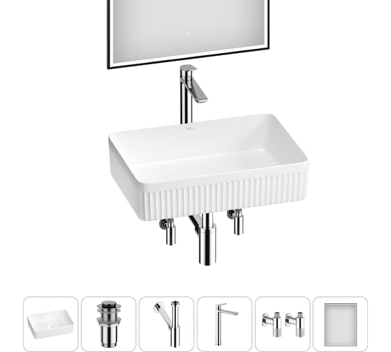 Изображение товара Набор Wellsee 6 в 1 Festive Fox 2.0 накладная раковина 50x36 см 20218067R