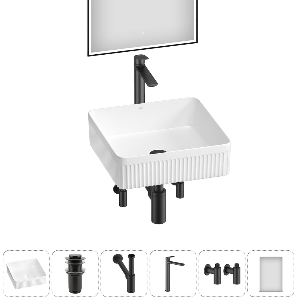 Изображение товара Набор Wellsee 6 в 1 Festive Fox 2.0 накладная раковина с аксессуарами