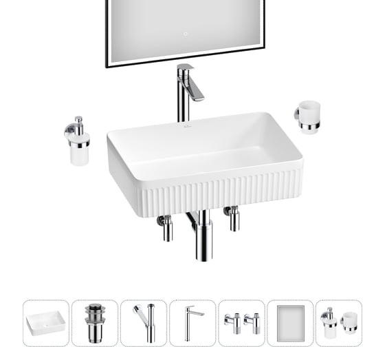 Изображение товара Набор Wellsee 7 в 1 Festive Fox 2.0 накладная раковина 50x36 см 20218071R