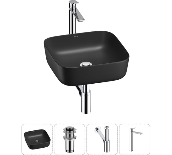 Изображение товара Набор Wellsee 4 в 1 Preen накладная раковина 39x39 см 20214197R