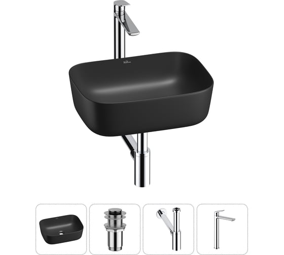 Изображение товара Набор Wellsee 4 в 1 Preen накладная раковина 40x30 см 20214225R