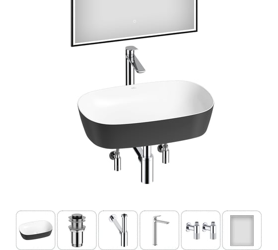 Изображение товара Набор Wellsee 6 в 1 Ground Breaking накладная раковина 50x39 см 20218607R