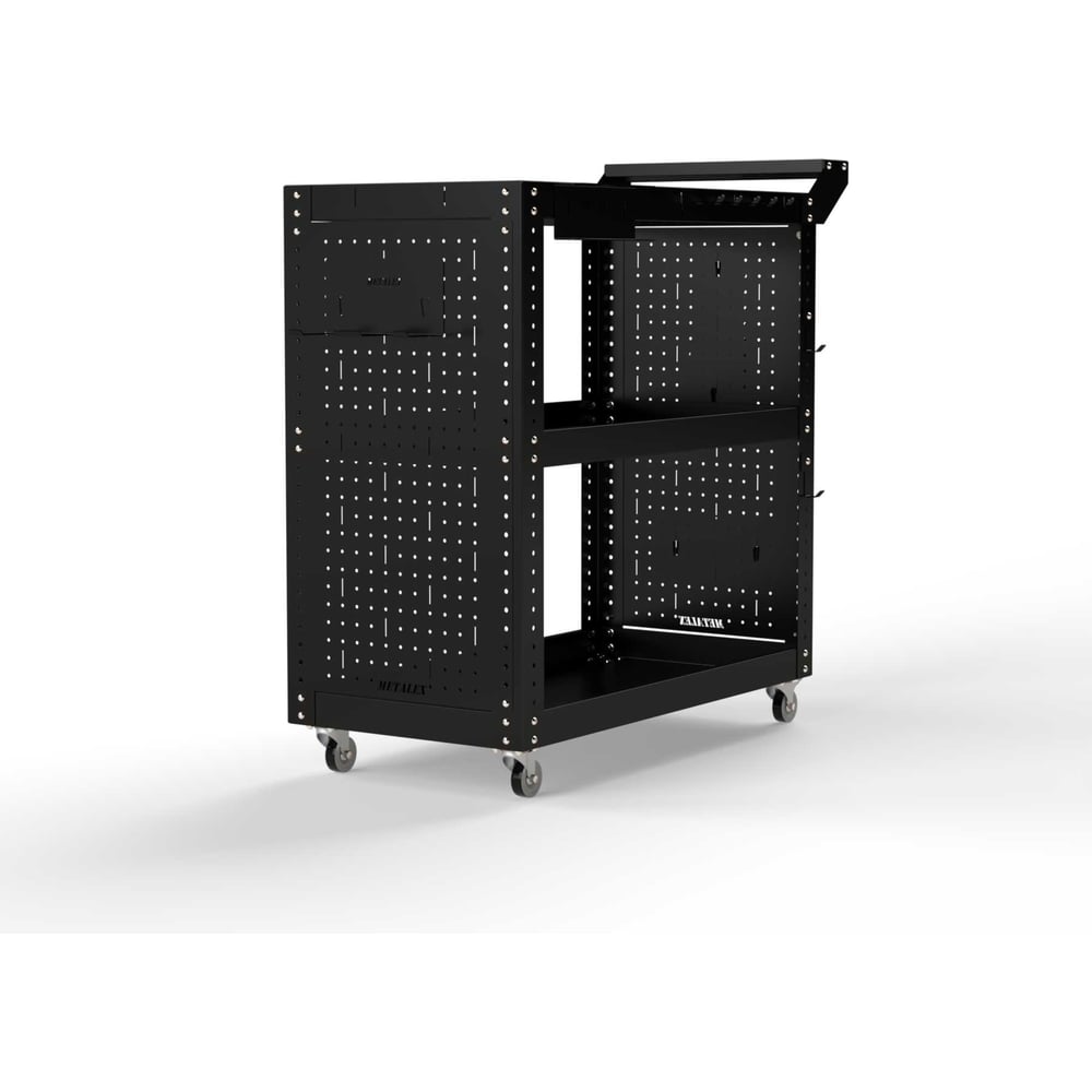 Изображение товара Тележка инструментальная ООО Металекс Тип 2 800x450x950 мм, 3 полки, черный 118199