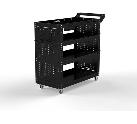 Изображение товара Тележка инструментальная ООО Металекс Тип 2 900x450x950 4 полки, черный 118224