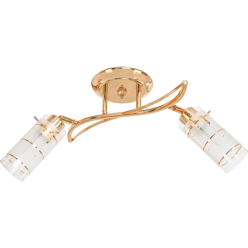 Изображение товара Потолочный светильник ЭкономСвет 11187/2FG WT с золотистой арматурой