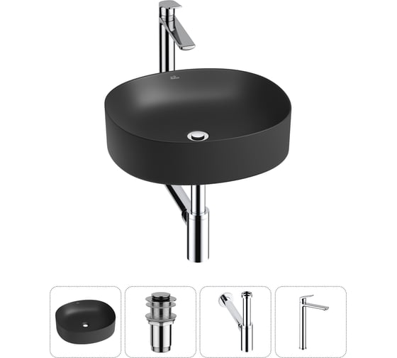 Изображение товара Набор Wellsee 4 в 1 Belle Spa 2.0 накладная раковина 45x42 см 20212543R