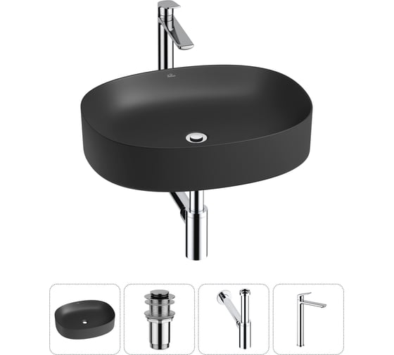 Изображение товара Набор Wellsee 4 в 1 Belle Spa 2.0 накладная раковина 55x45 см 20212571R
