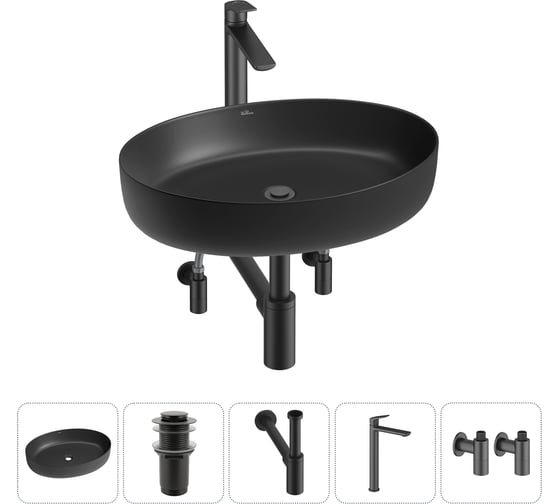 Изображение товара Набор Wellsee 5 в 1 Belle Spa 3.0 накладная раковина 55x41 см 20212687R