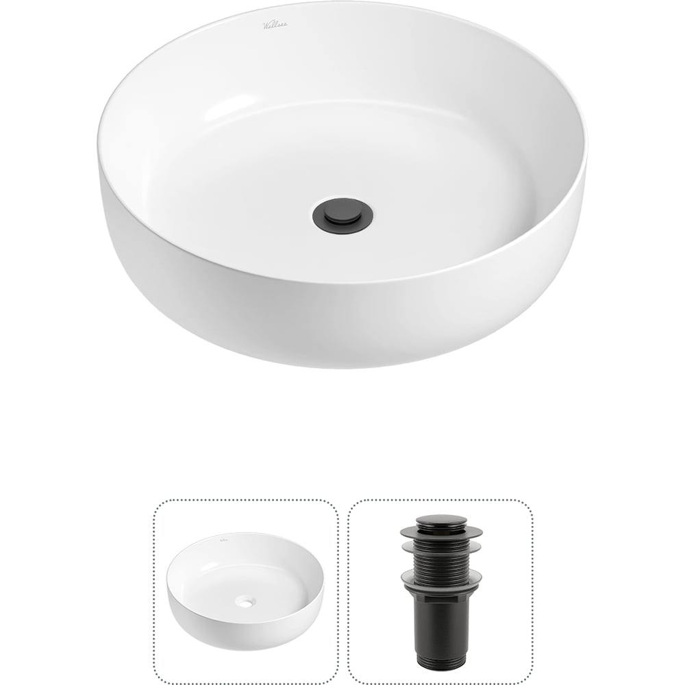 Изображение товара Накладная раковина Wellsee Belle Spa 3.0 44 см фарфор накладная