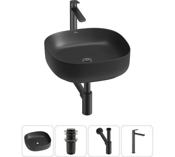 Изображение товара Набор Wellsee 4 в 1 Belle Spa 3.0 накладная раковина 45x45 см 20212712R