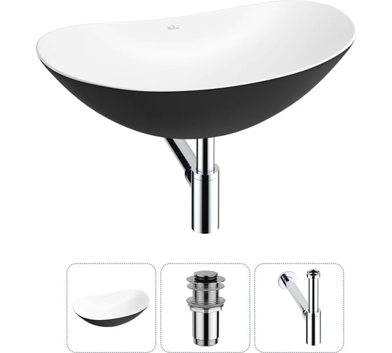 Изображение товара Набор Wellsee 3 в 1 Carefree Dove накладная раковина 53x33 см 20212312R
