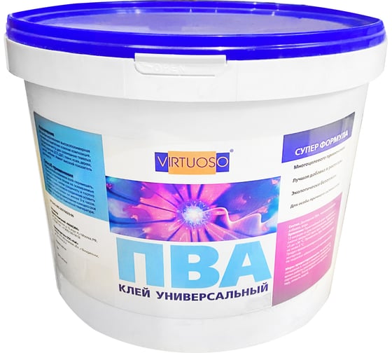 Изображение товара Универсальный клей ПВА супер формула VIRTUOSO (2.4 кг; морозостойкий) 11601785