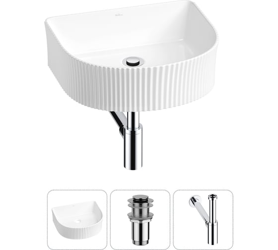 Изображение товара Набор Wellsee 3 в 1 Festive Fox накладная/подвесная раковина 40x35 см 20213390R