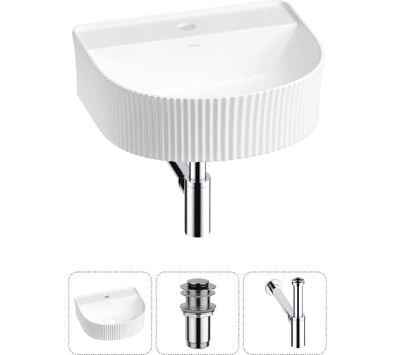 Изображение товара Набор Wellsee 3 в 1 Festive Fox накладная/подвесная раковина 40x35 см 20213422R