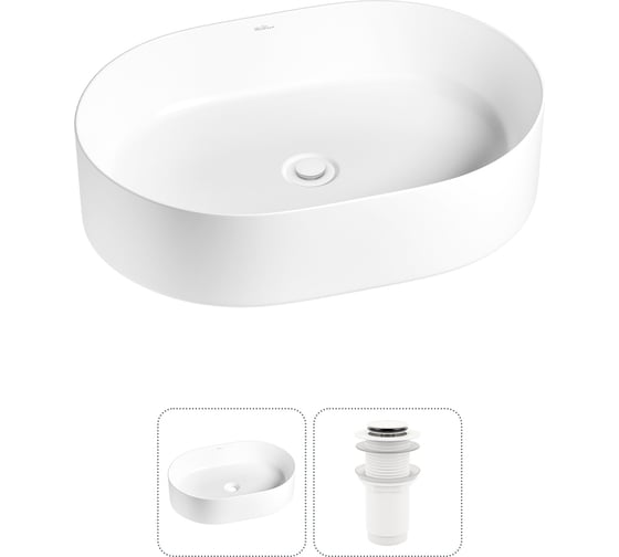 Изображение товара Набор Wellsee 2 в 1 Belle Spa накладная раковина 50x37 см 20212508R