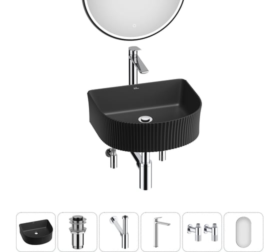 Изображение товара Набор Wellsee 6 в 1 Festive Fox накладная/подвесная раковина 40x35 см 20217963R