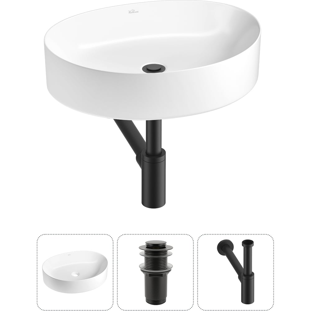 Изображение товара Набор Wellsee 3 в 1 Belle Spa 2.0 накладная раковина фарфор 50х38 см