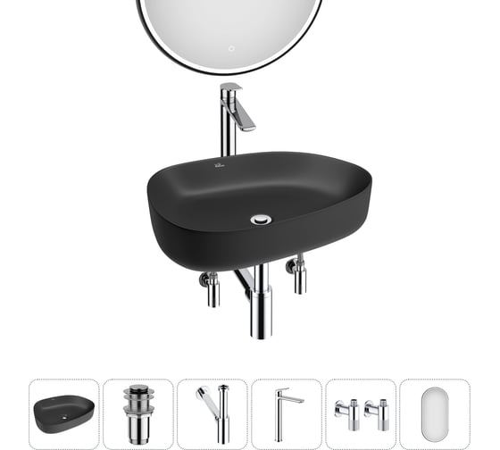 Изображение товара Набор Wellsee 6 в 1 Belle Spa 3.0 накладная раковина 55x40 см 20218525R