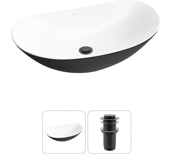 Изображение товара Набор Wellsee 2 в 1 Carefree Dove накладная раковина 53x33 см 20212310R