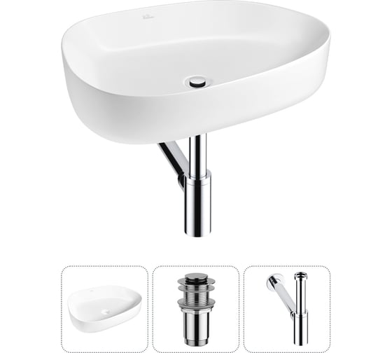 Изображение товара Набор Wellsee 3 в 1 Belle Spa 3.0 накладная раковина 55x40 см 20212721R