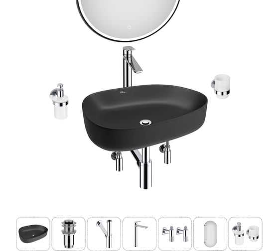 Изображение товара Набор Wellsee 7 в 1 Belle Spa 3.0 накладная раковина 55x40 см 20218528R