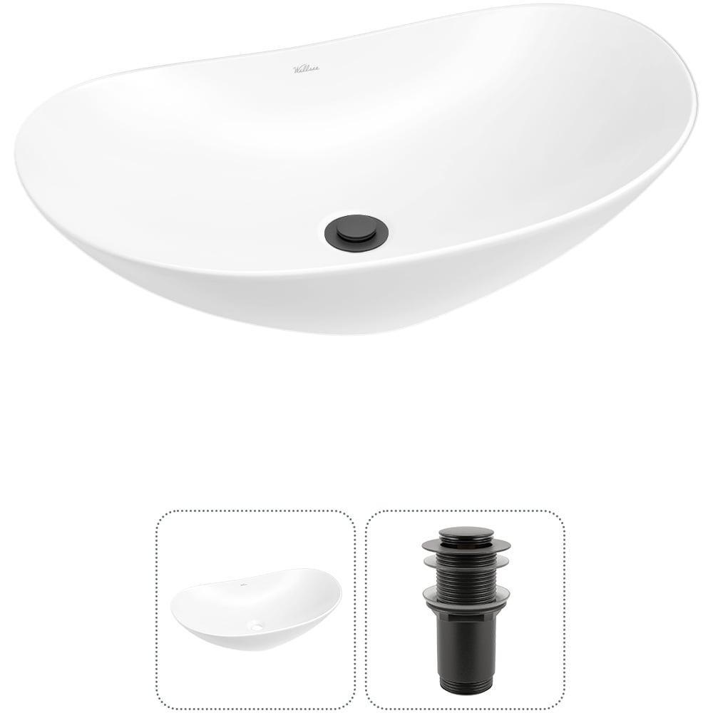 Изображение товара Wellsee 2 в 1 Carefree Dove накладная раковина 53x33 см