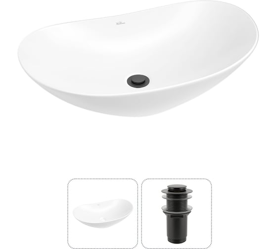 Изображение товара Набор Wellsee 2 в 1 Carefree Dove накладная раковина 53x33 см 20212266R