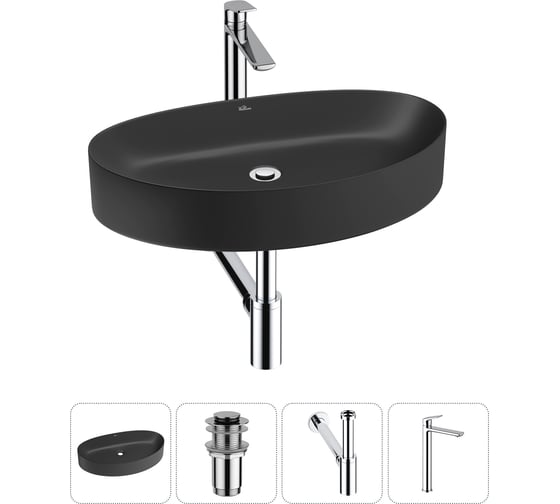 Изображение товара Набор Wellsee 4 в 1 Belle Spa 2.0 накладная раковина 64x40 см 20212627R