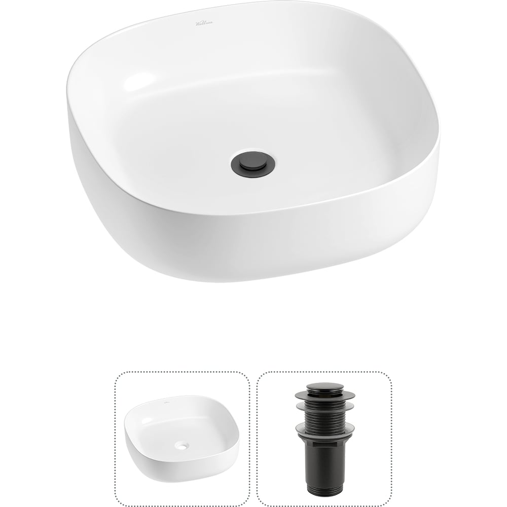 Изображение товара Набор Wellsee 2 в 1 Belle Spa 3.0 накладная раковина 45x45 см